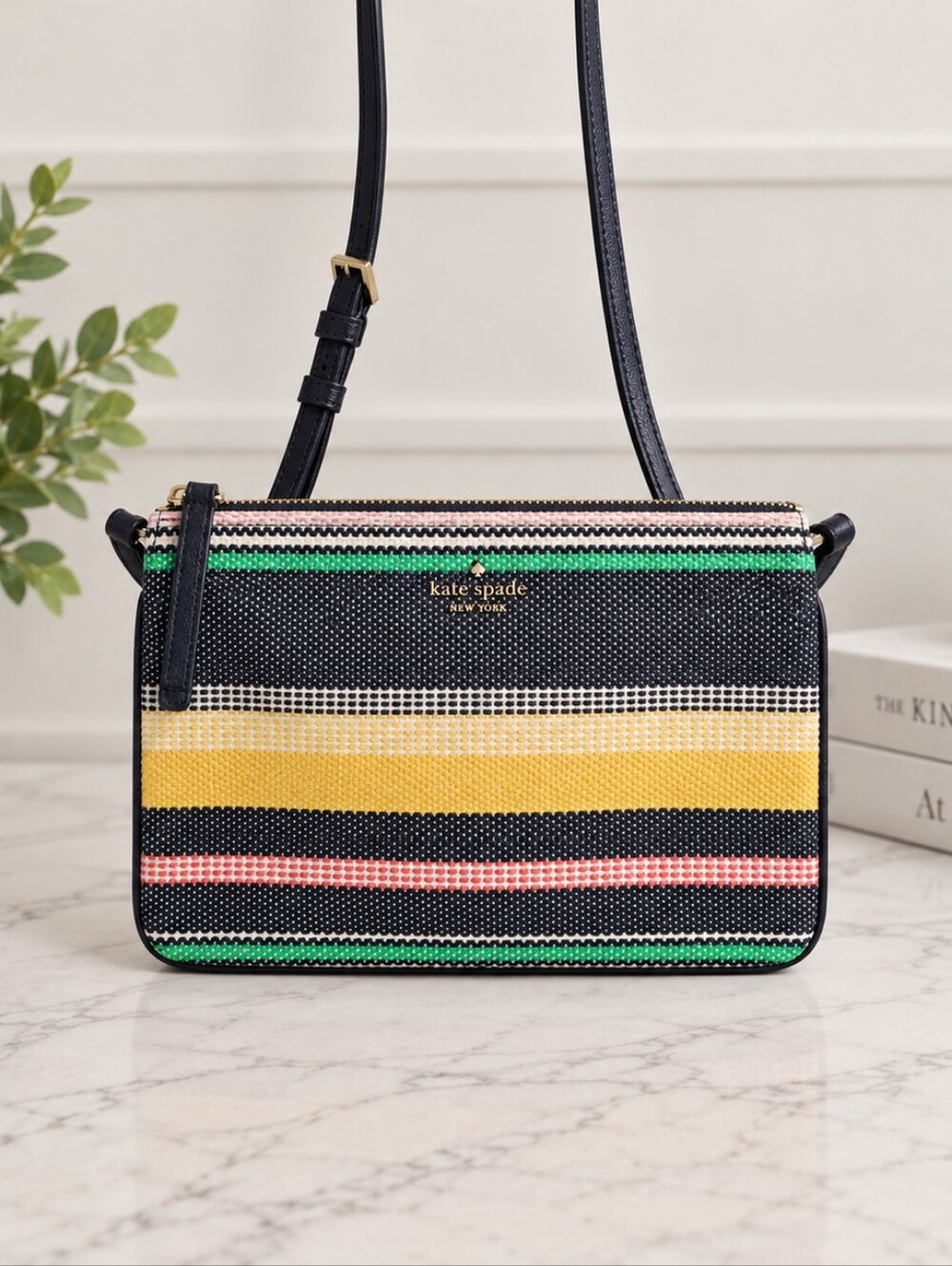 Kate Spade Crossbody Bag Cameron Street Straw Clarise EUC